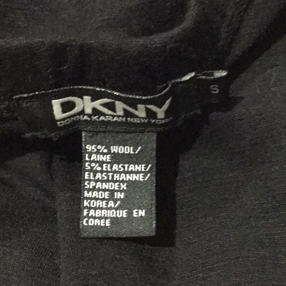 DKNY MEDIUM deep black wool spandex legging s worn once euc stretchy - Picture 2 of 5